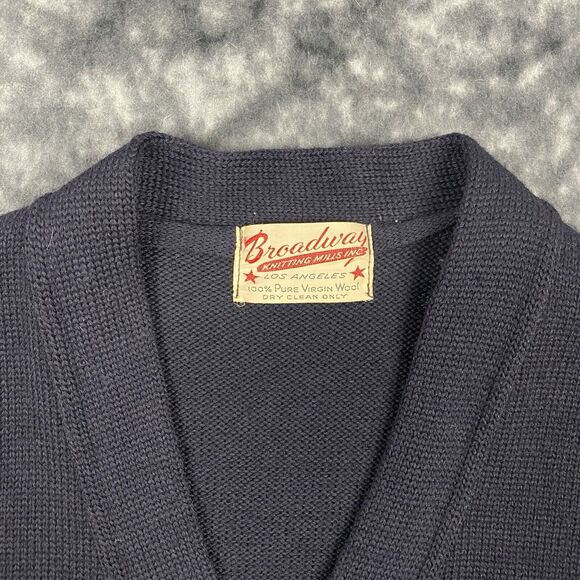 VTG Broadway Knitting Mills Sweater Size M Wool Varsity Letterman Oakmont HS 70s - Picture 3 of 14